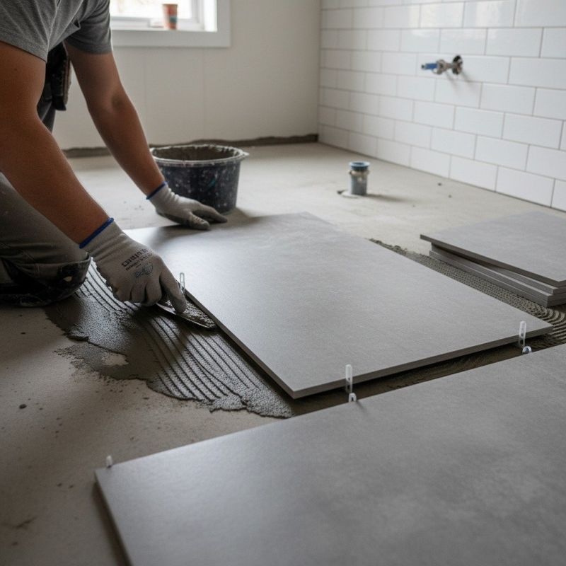 Porcelain Tile Installation detail